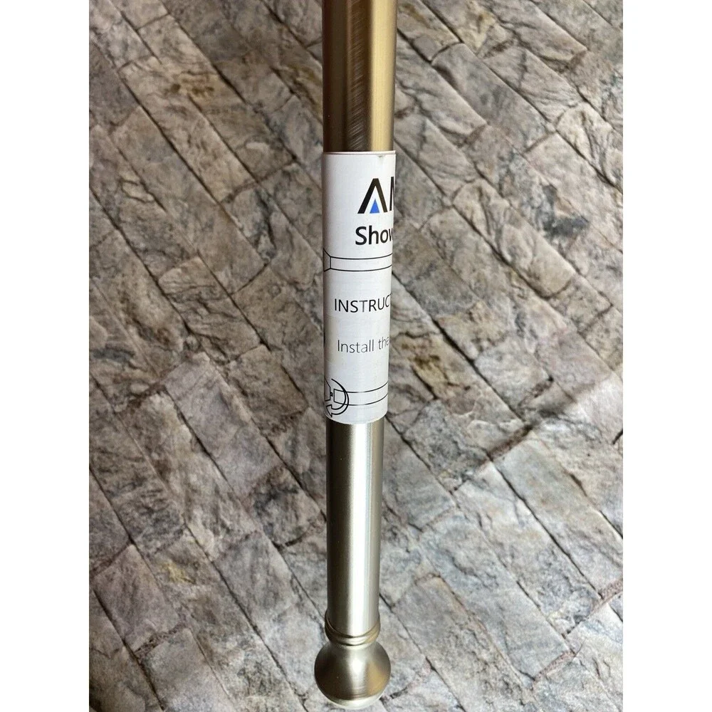 Amazer Spring Tension Shower Curtain Rod 42-72 In Adjustable No Drill